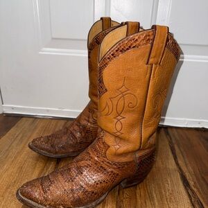 Justin Python Snakeskin Cowboy Boot Size 11.5 D Men’s Style 9082